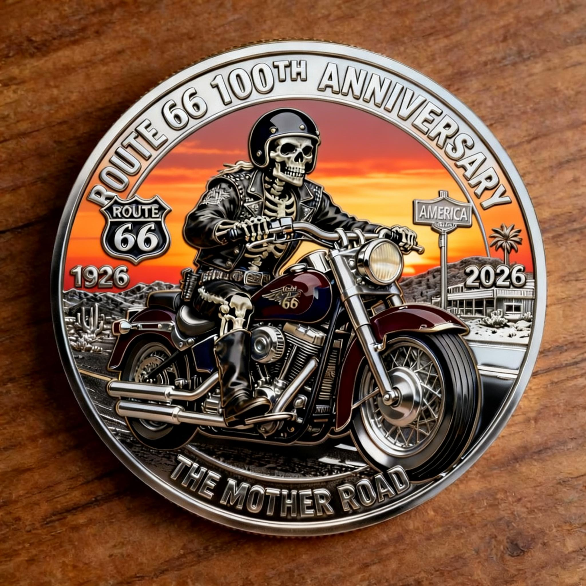 ROUTE 66 – 100TH ANNIVERSARY COMMEMORATIVE COIN-Comfort & Reliable
