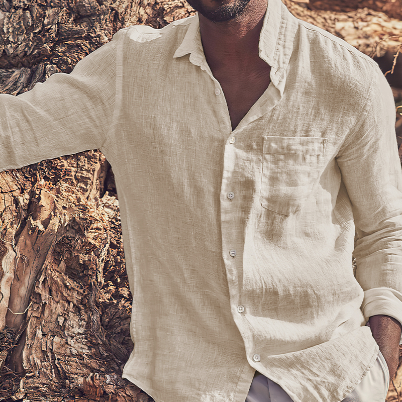 Men's Casual Vacation Cotton Linen Shirt-Comfort & Reliable