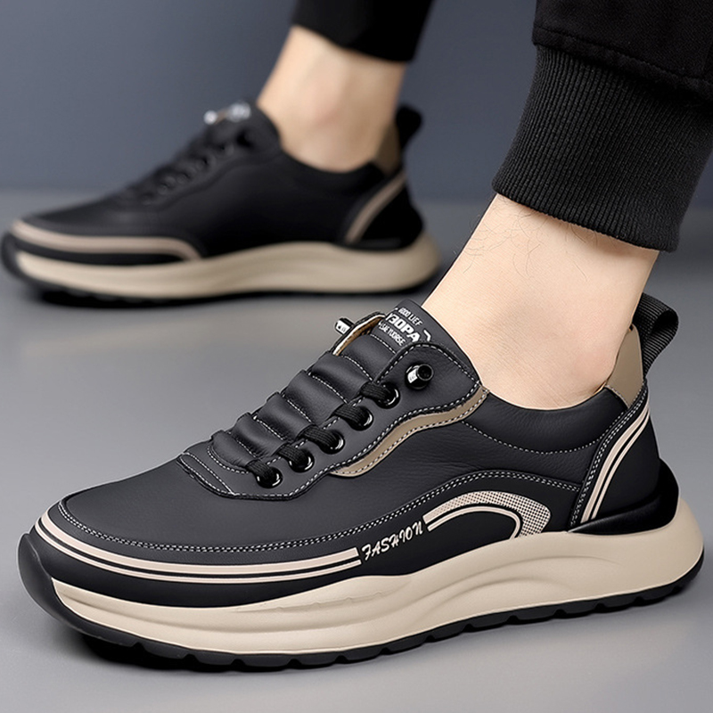 🔥LAST DAY - 50% OFF🛒Men's Comfortable Lightweight Leather Slip-On Orthopaedic Shoes-Comfort & Reliable