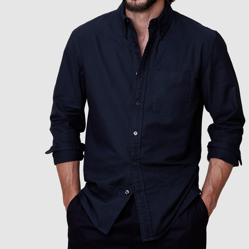 Men's combed cotton white shirt-Comfort & Reliable