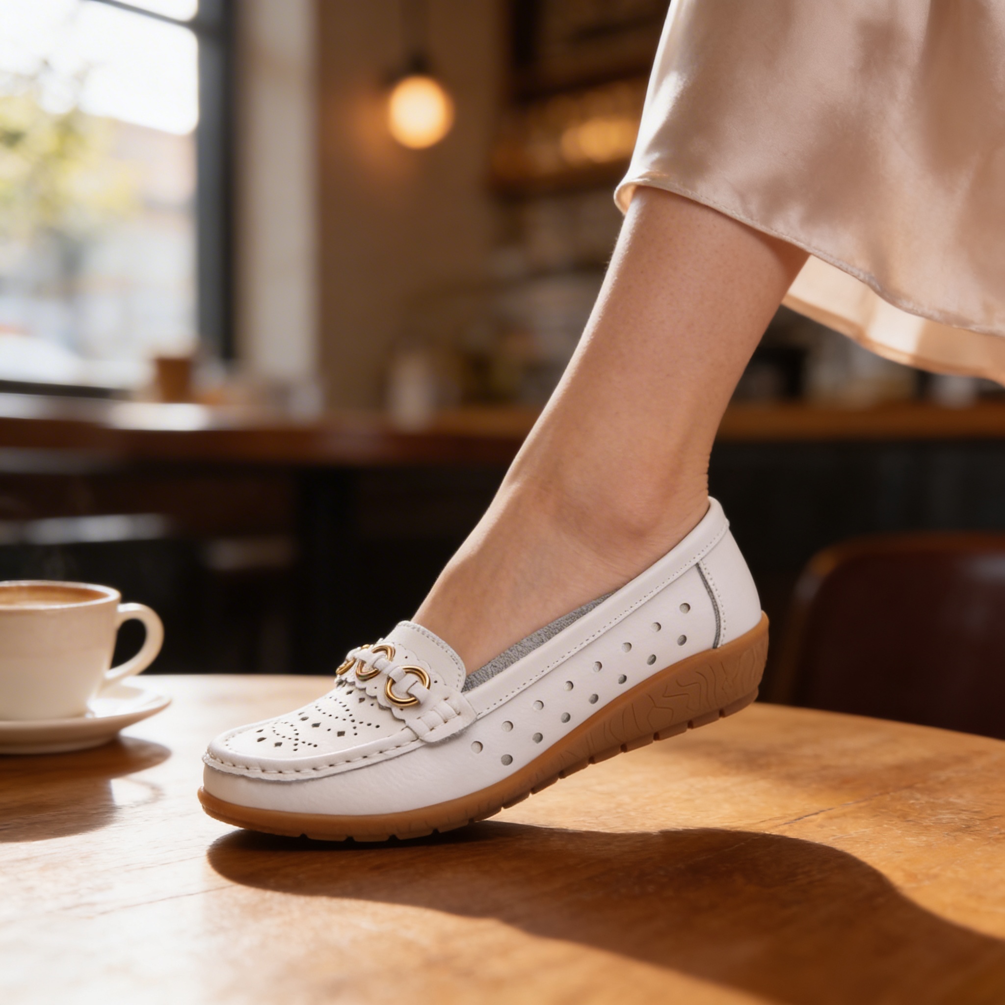 Women's Versatile Leather Lightweight Shoes - Hero Shot