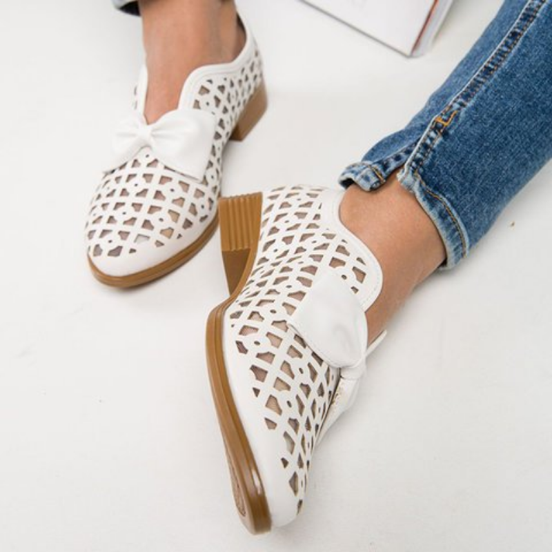 Hollow Bowknot Breathable Casual and comfortable Flat Shoes-Comfort & Reliable