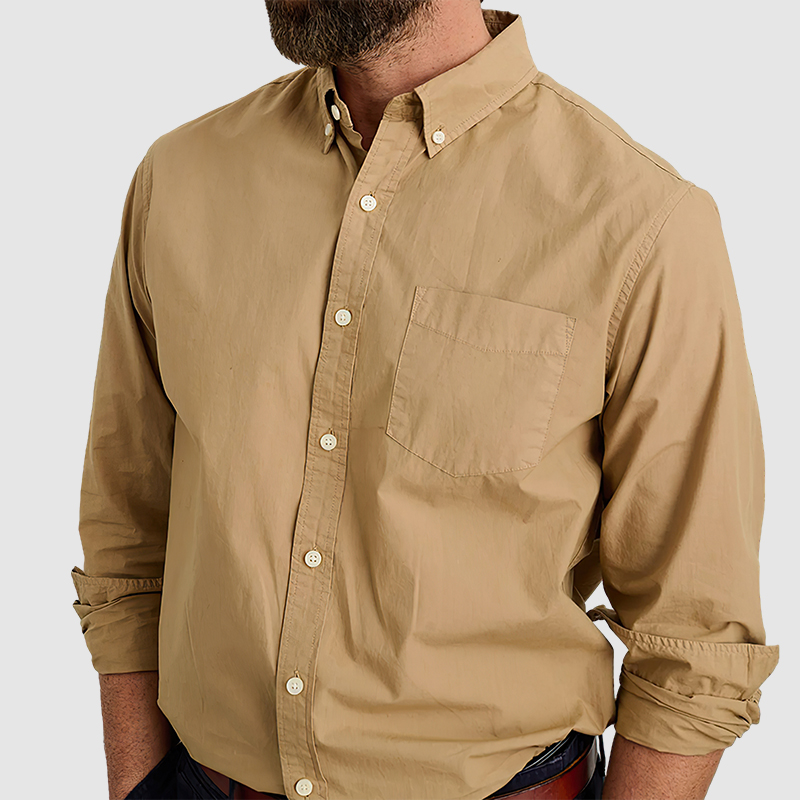 Men's combed cotton anti-wrinkle shirt-Comfort & Reliable