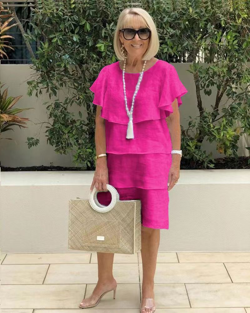 Romantic Soft White Tiered Dress-Comfort & Reliable