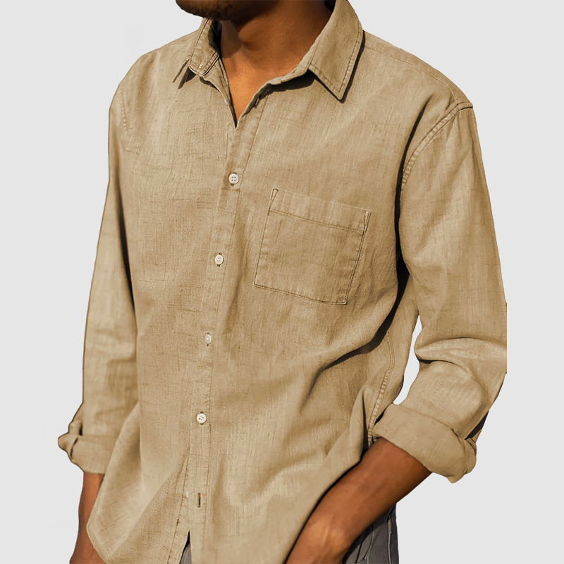 Men's Daily High Quality Cotton Linen Shirt-Comfort & Reliable