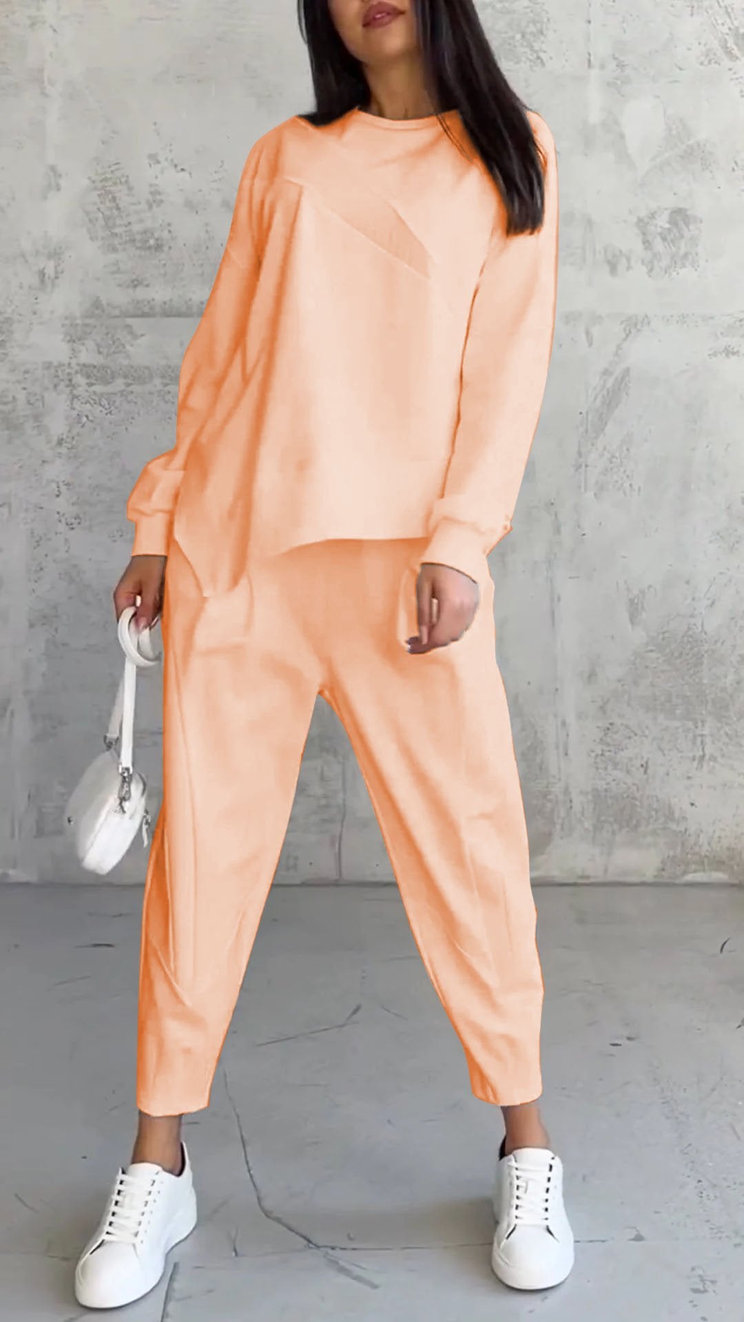 Casual Round Neck Long Sleeve Two Piece Suit-Comfort & Reliable