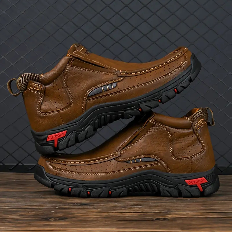 ⏰Last Day! 50% OFF 🔥Men's Handcrafted Leather Waterproof Non-Slip Orthopaedic Ankle Boots-Comfort & Reliable