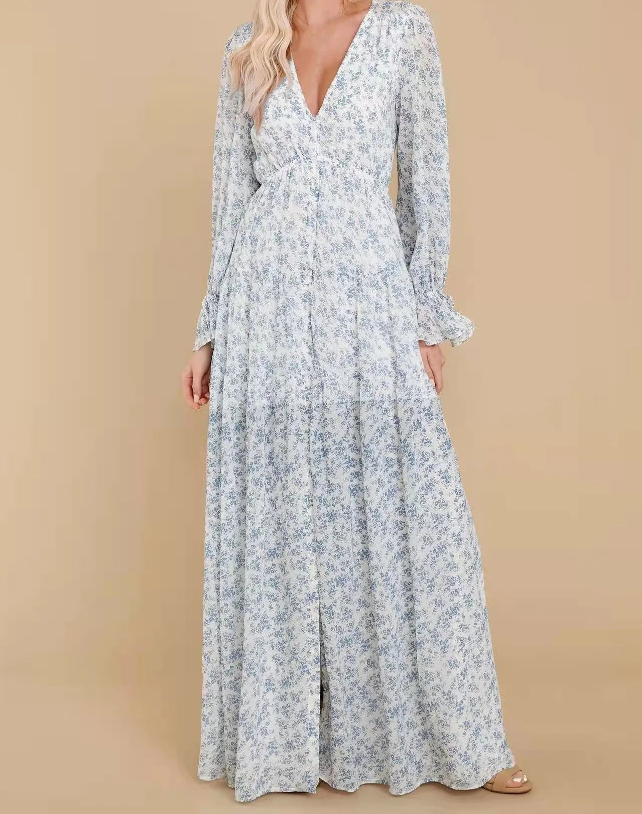 Nancy Maxi Chiffon Dress