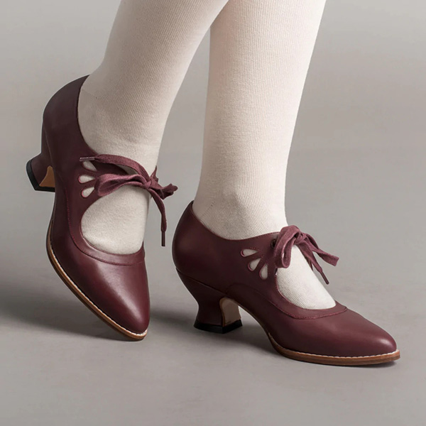 😍Last Day 50% OFF😍-Women's Orthopedic Heel Lace-up Leather Shoes-Comfort & Reliable