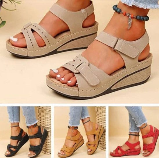 Women's Leather Comfortable Orthopedic Sandals (Limited 50% Off)-Comfort & Reliable