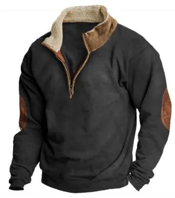 Cowboy Aztec Men's Lapel Sweatshirt-Comfort & Reliable