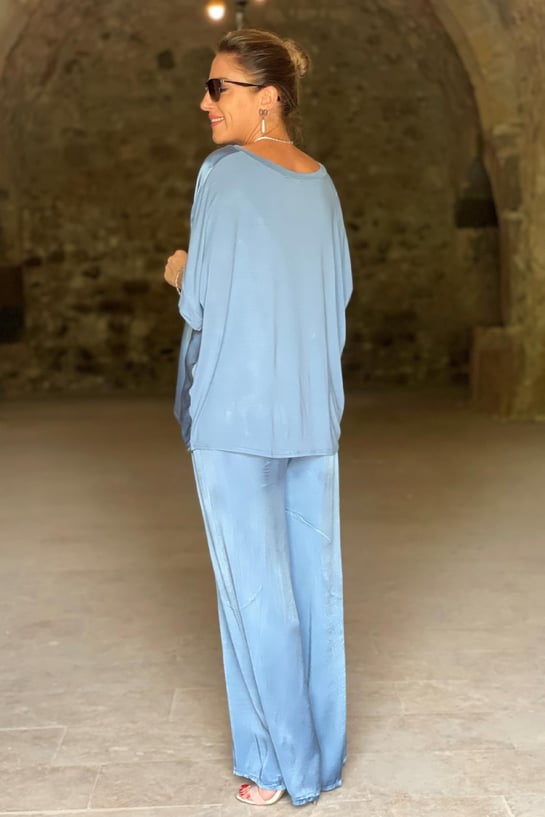 V-neck Satin Two-piece Suit(UK SIZE)-Comfort & Reliable