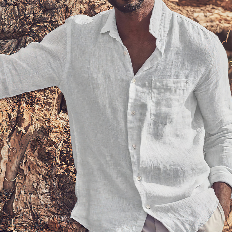 Men's Casual Vacation Cotton Linen Shirt-Comfort & Reliable