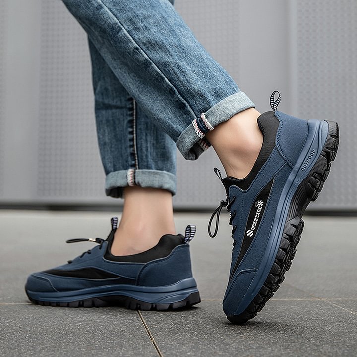 (👨‍⚕️Medical Certification®️) Men's Comfortable Orthopedic Shoes Waterproof Hiking Shoes Sneakers [Effect: Relieves Foot Pain]-Comfort & Reliable