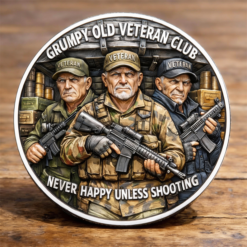 🏆Flash Sale 60% OFF - Grumpy Old Veteran Club Commemorative Coin-Comfort & Reliable