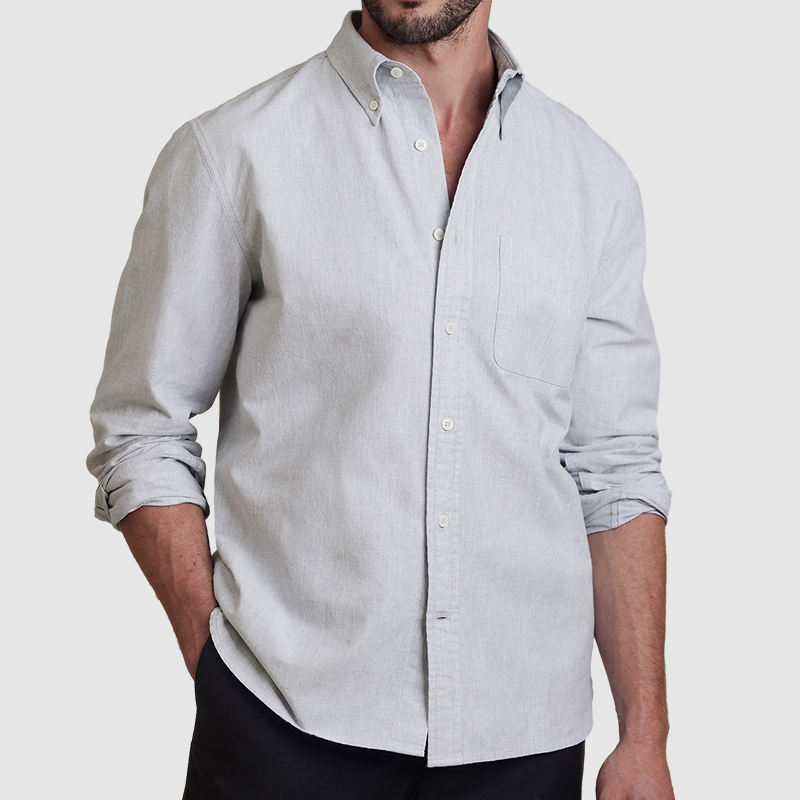 Men's combed cotton white shirt-Comfort & Reliable