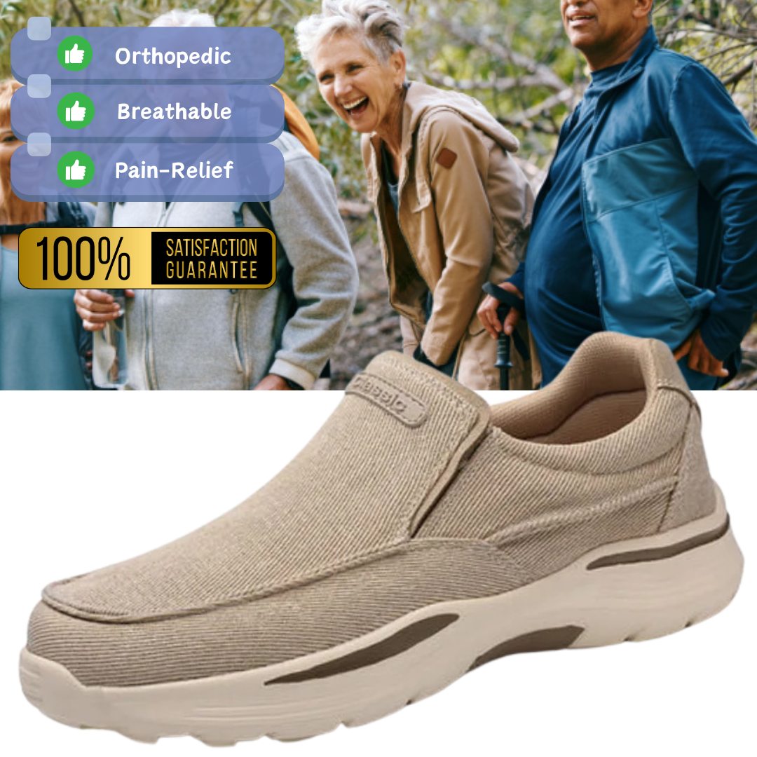 Men's Daily Canvas Wear Proof Orthopedic Walking Shoes🔥BUY 2 FOR FREE SHIPPING-Comfort & Reliable
