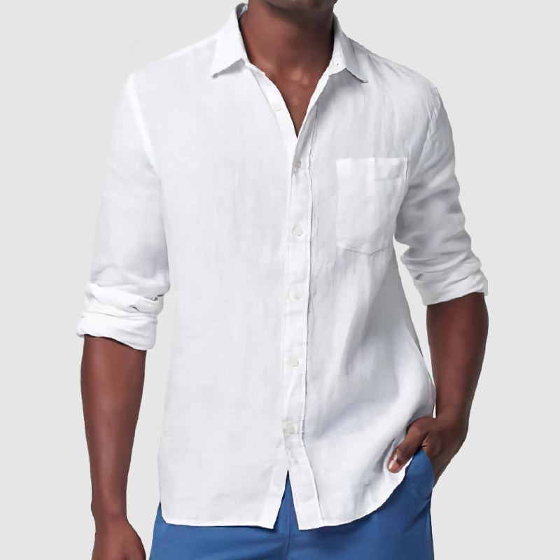 Men's Casual Vacation Cotton Linen Shirt-Comfort & Reliable