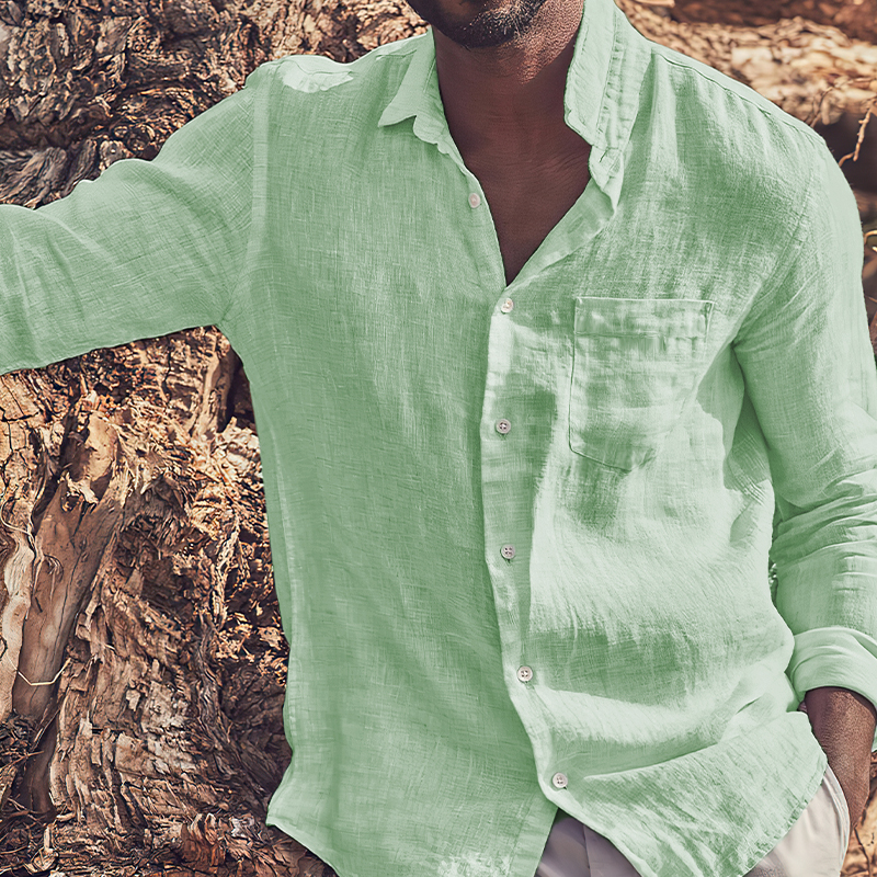 Men's Casual Vacation Cotton Linen Shirt-Comfort & Reliable