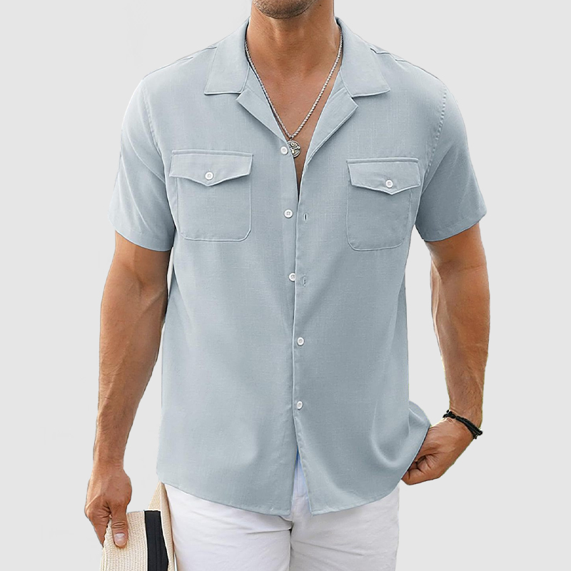 Men's Casual Cotton & Linen Vacation Style Shirt-Comfort & Reliable