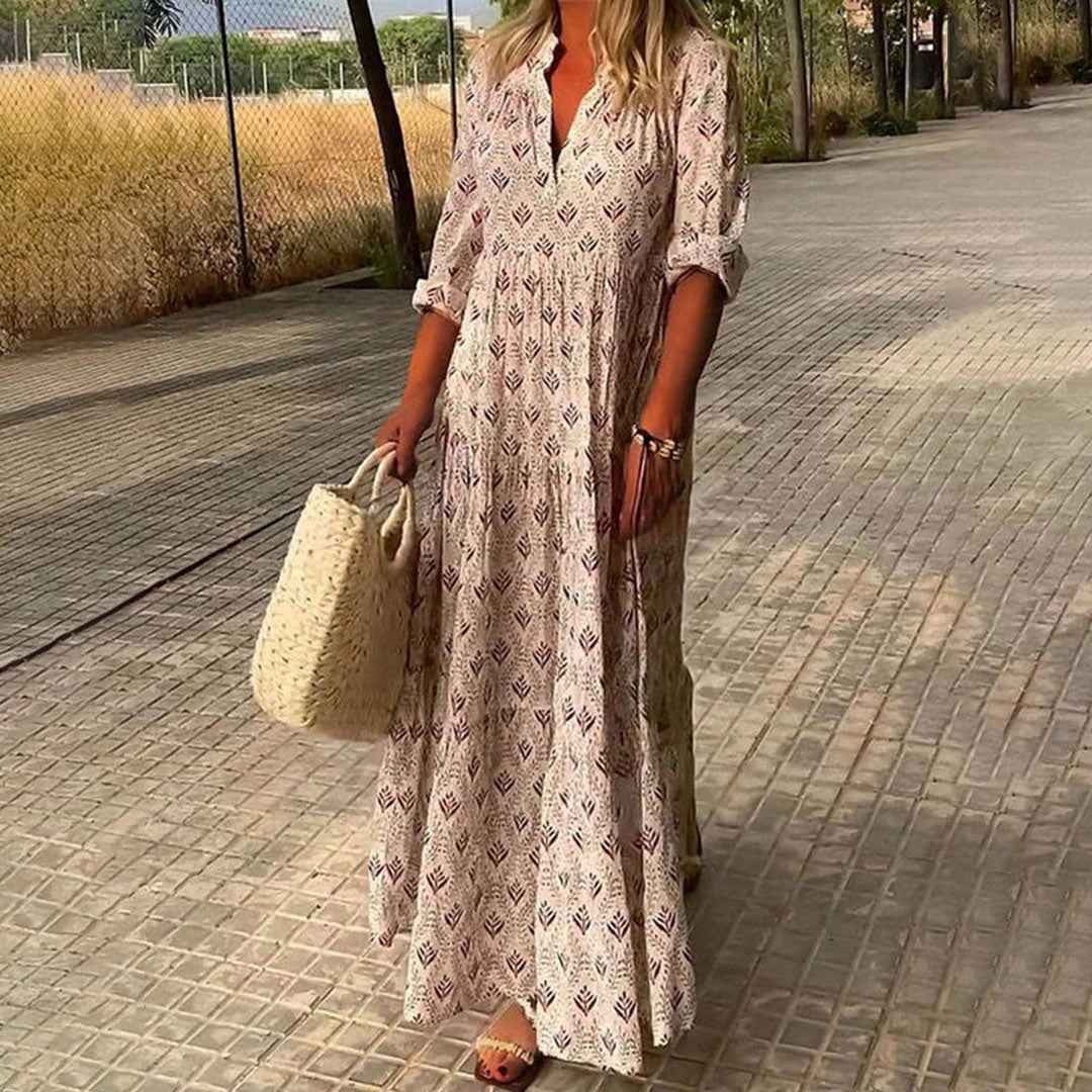 Clarissa Boho Maxi Dress Pink