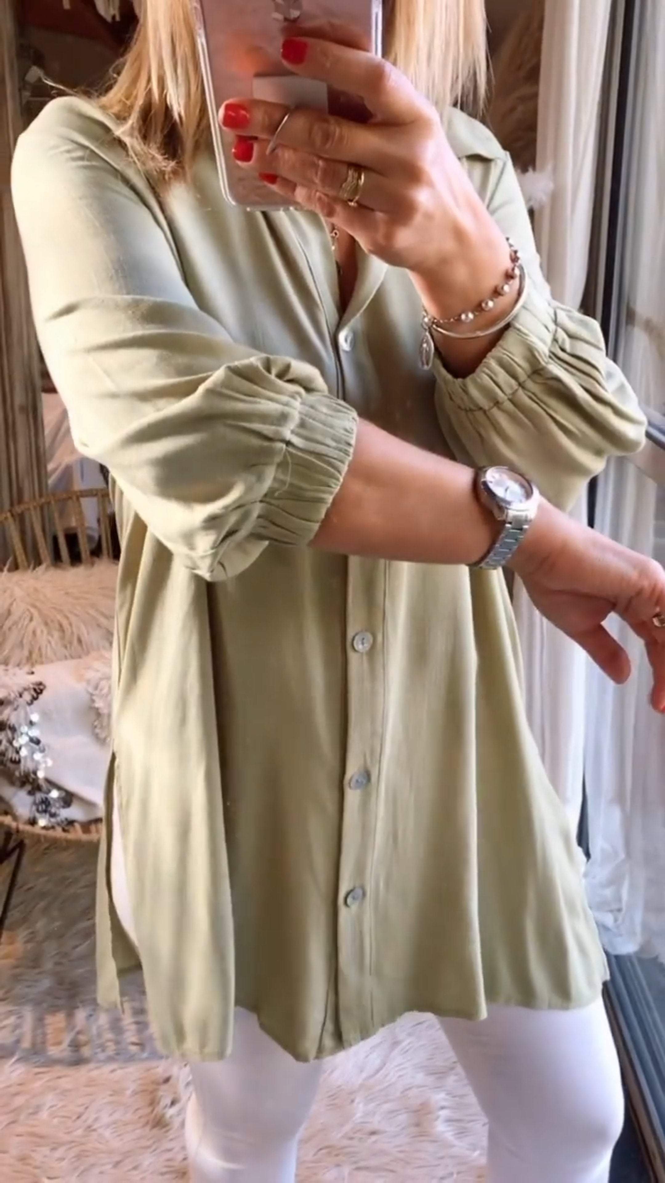Fashion plain women's shirt tops-Comfort & Reliable
