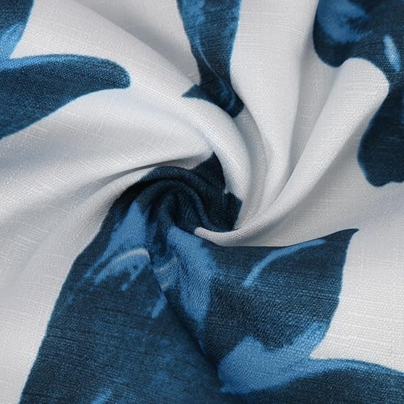 Printed Linen-Cotton V-Neck Short-Sleeve Pull-On Shirt-Comfort & Reliable