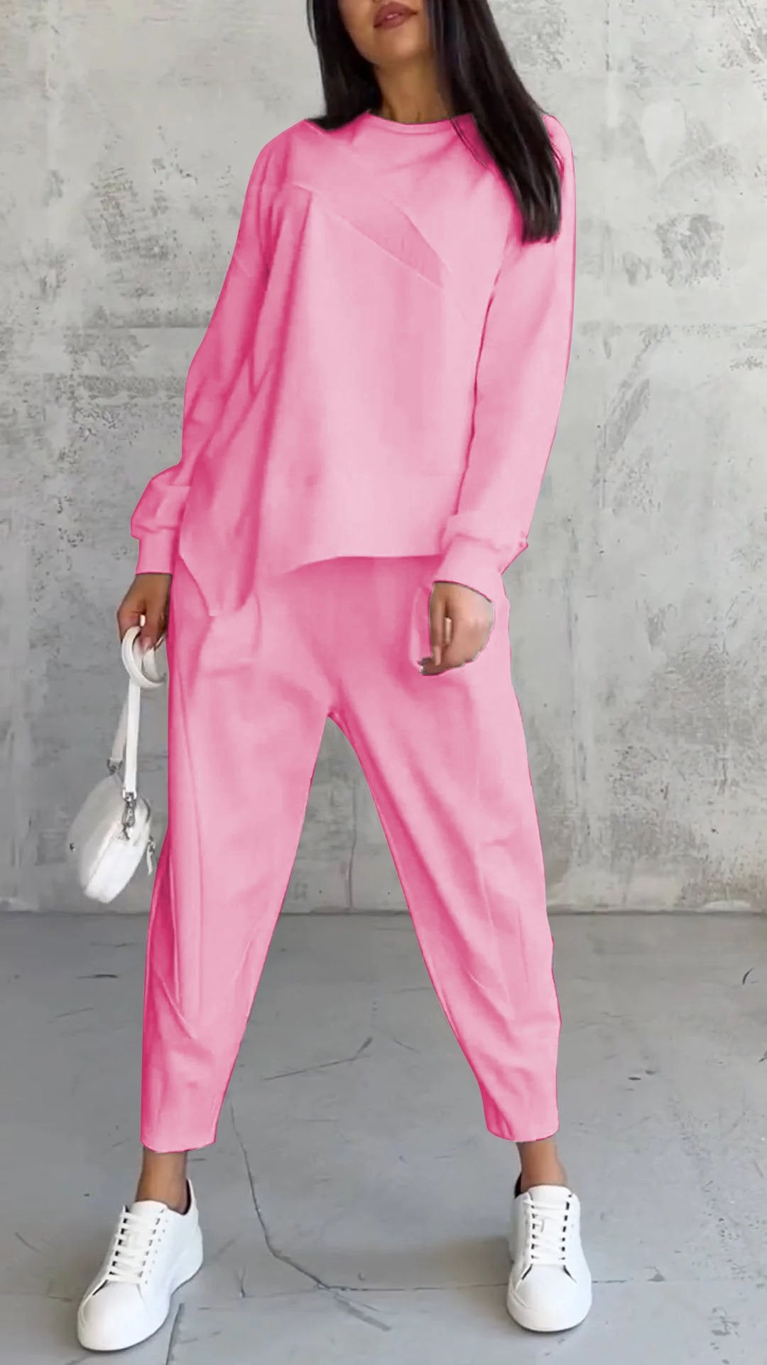 Casual Round Neck Long Sleeve Two Piece Suit-Comfort & Reliable