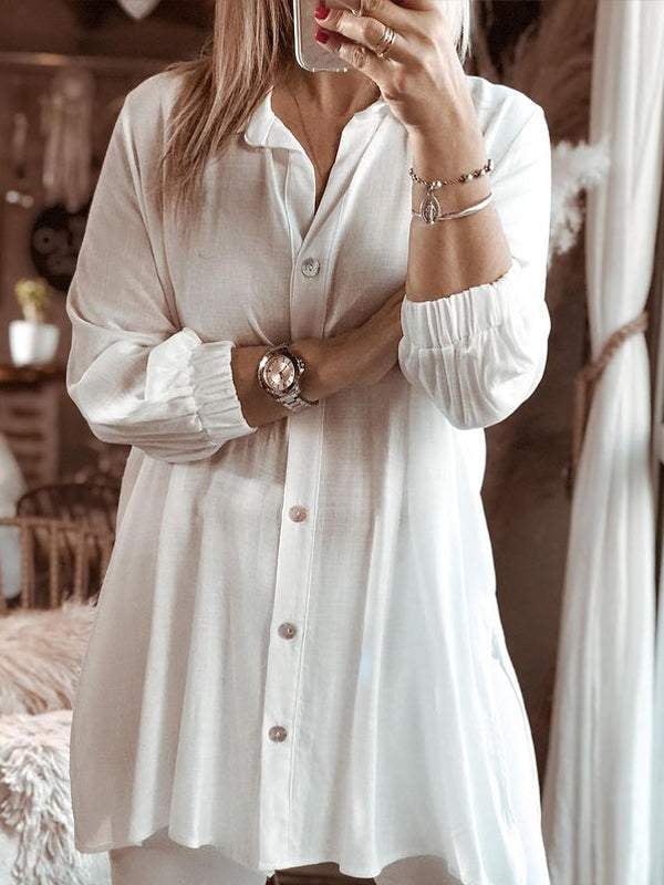Fashion plain women's shirt tops-Comfort & Reliable