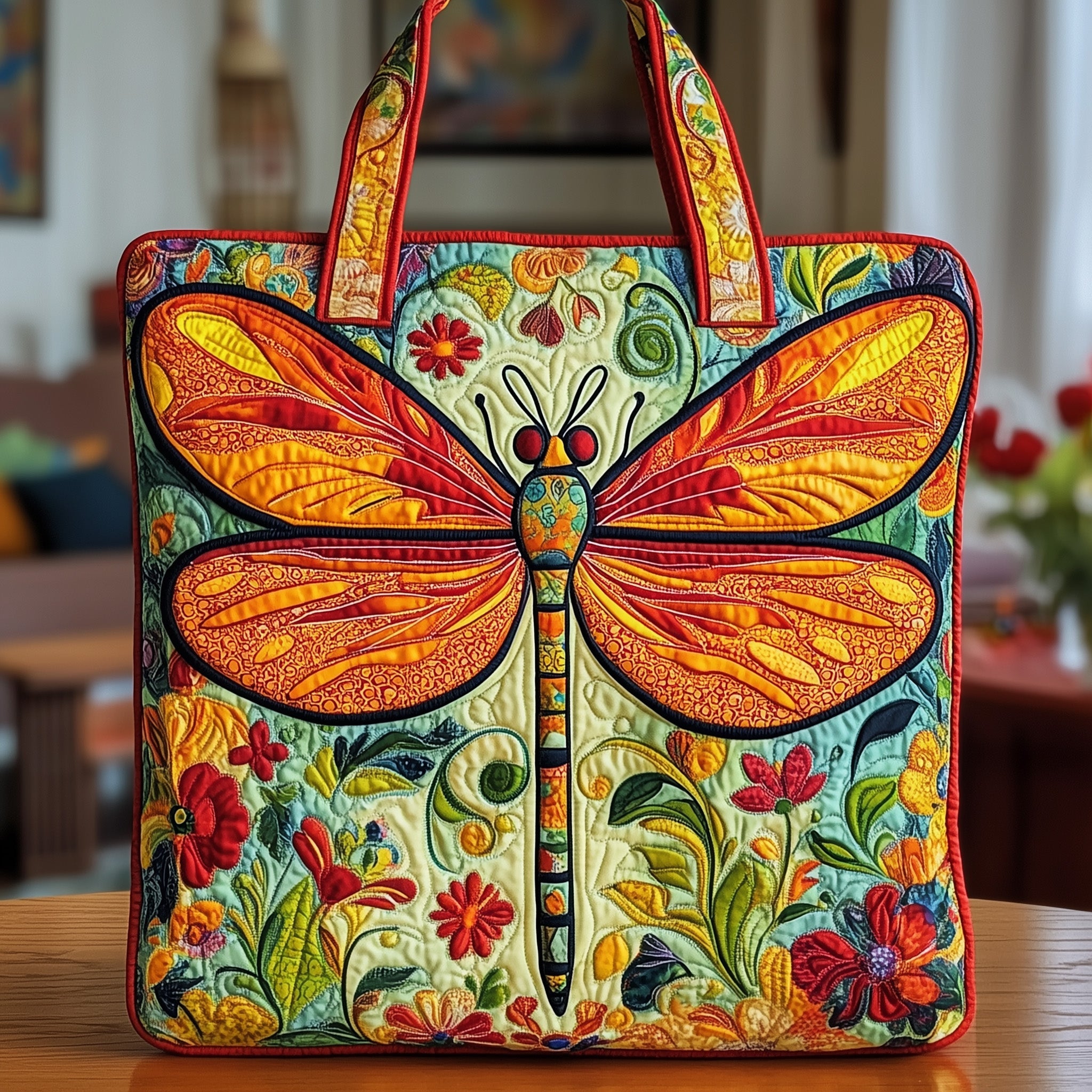 Dragonfly Pop Quilted Tote Bag GFTONT1040-Comfort & Reliable