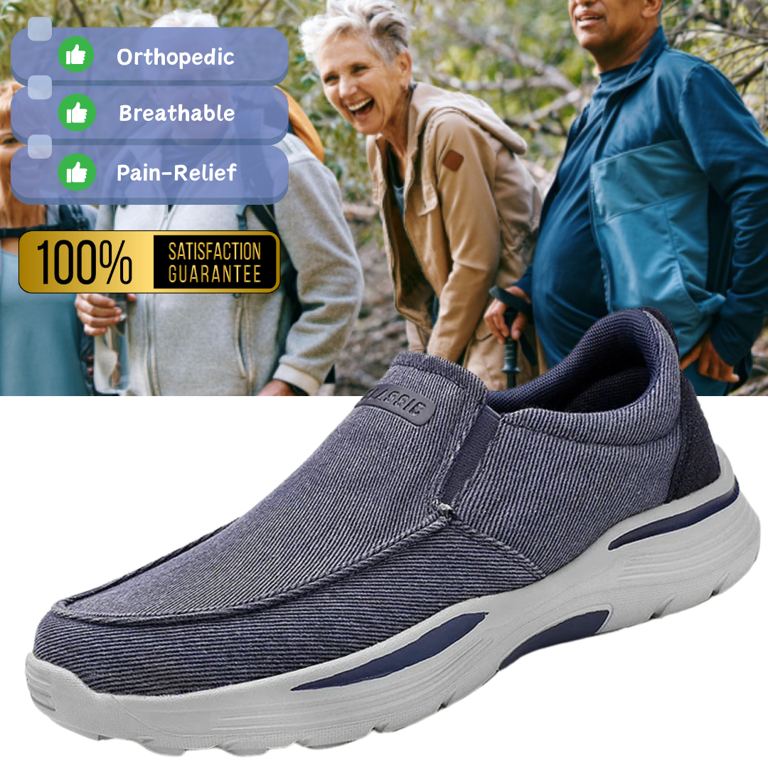 Men's Daily Canvas Wear Proof Orthopedic Walking Shoes🔥BUY 2 FOR FREE SHIPPING-Comfort & Reliable