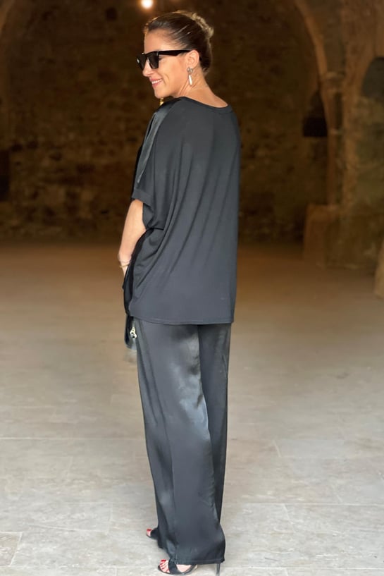 V-neck Satin Two-piece Suit(UK SIZE)-Comfort & Reliable