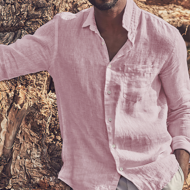 Men's Casual Vacation Cotton Linen Shirt-Comfort & Reliable