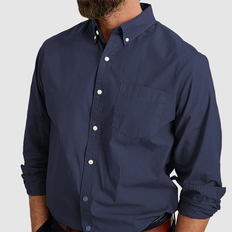 Men's combed cotton anti-wrinkle shirt-Comfort & Reliable