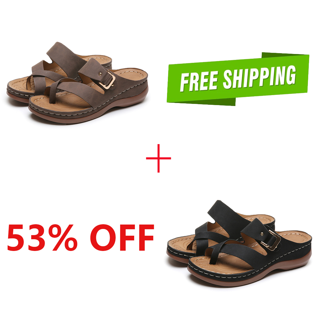 Women's Arch Support Casual Leather Sandals-Comfort & Reliable