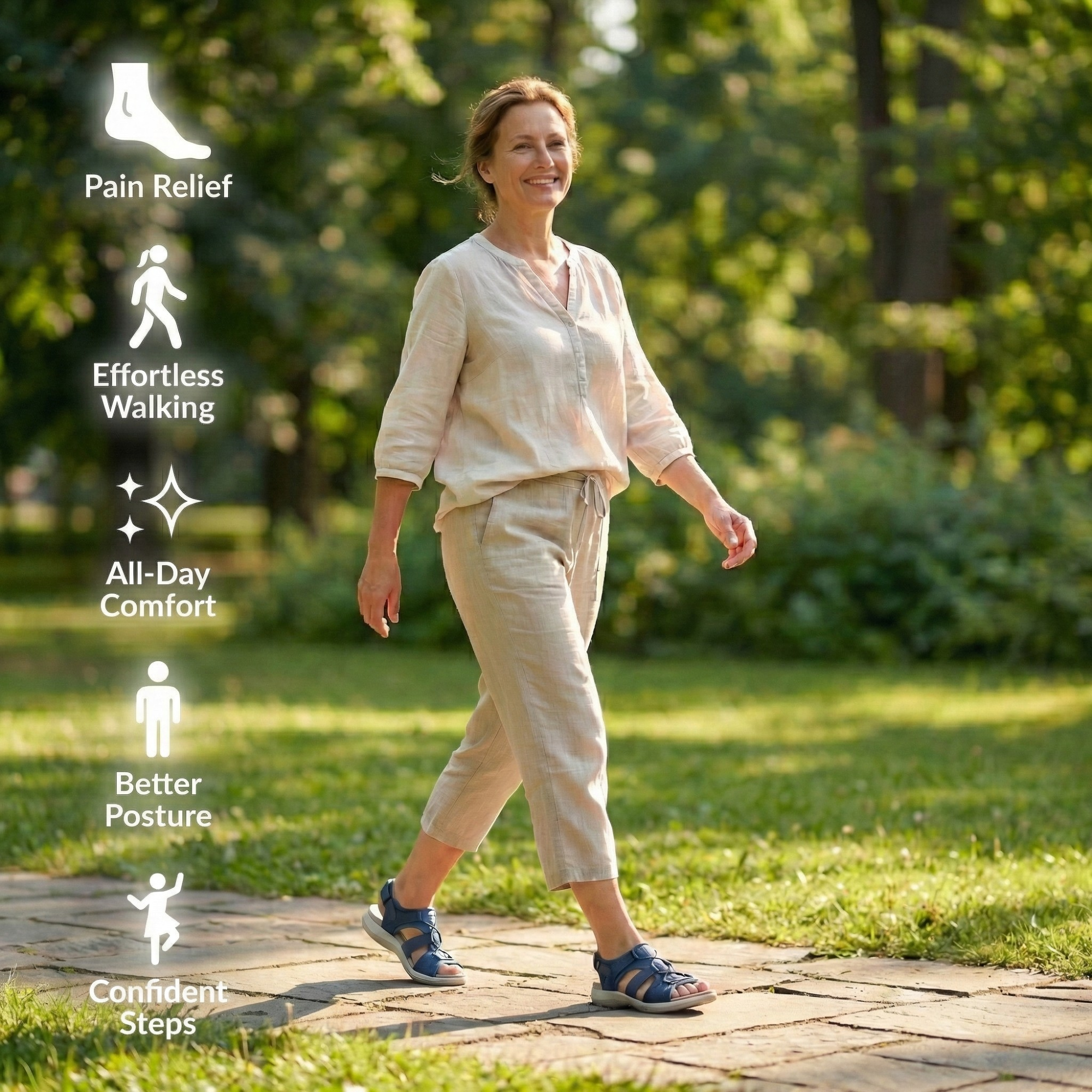 Orthopedic Sandals, Finally Walk Without Foot Pain-Comfort & Reliable