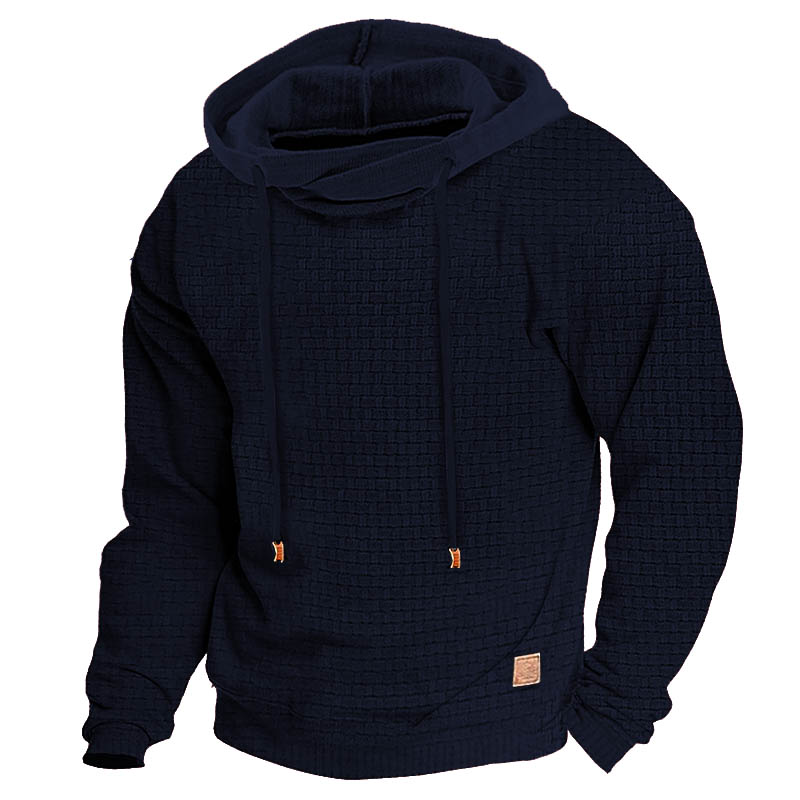 Men's Hoodie Outdoor Sports Solid Color Long Sleeve Daily Tops Apricot Sweatshirt-Comfort & Reliable