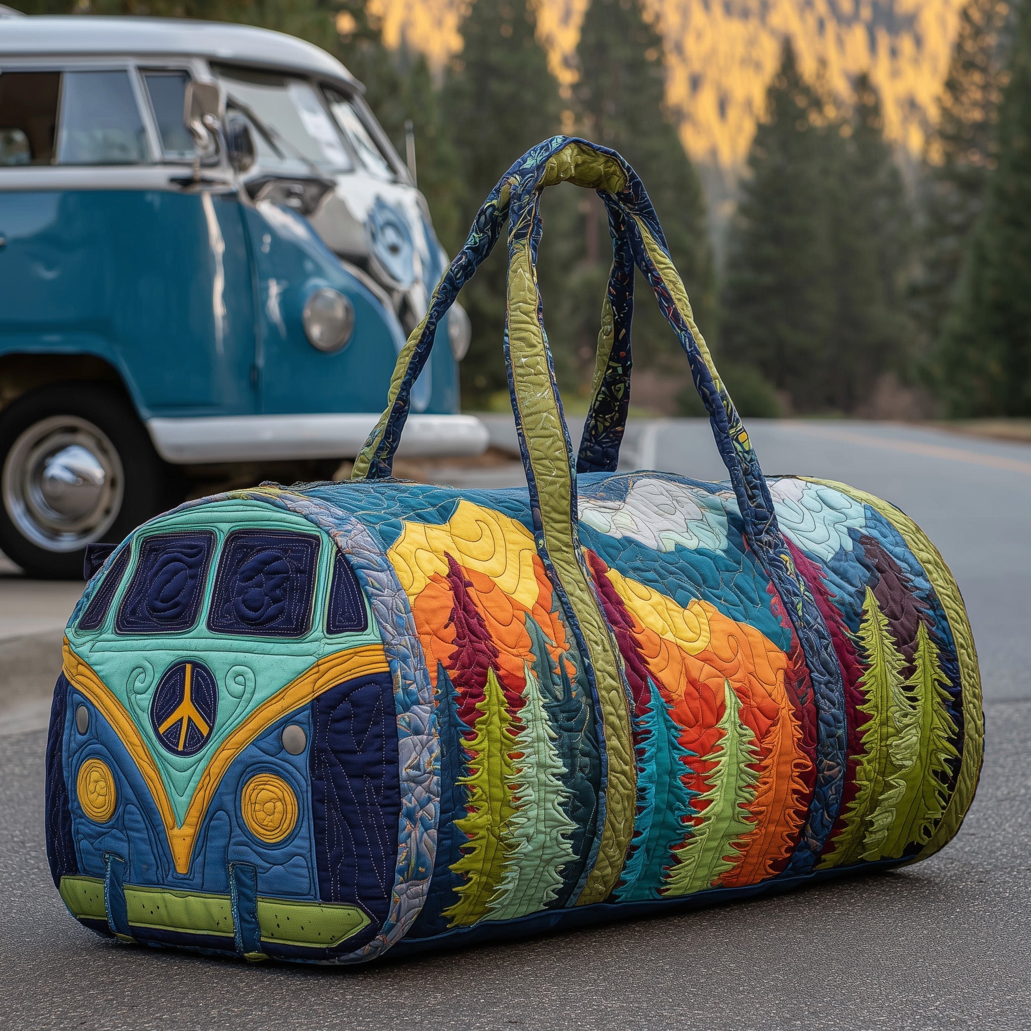 Hippie Vibe Quilted Duffle Bag GFTONL5858-Comfort & Reliable