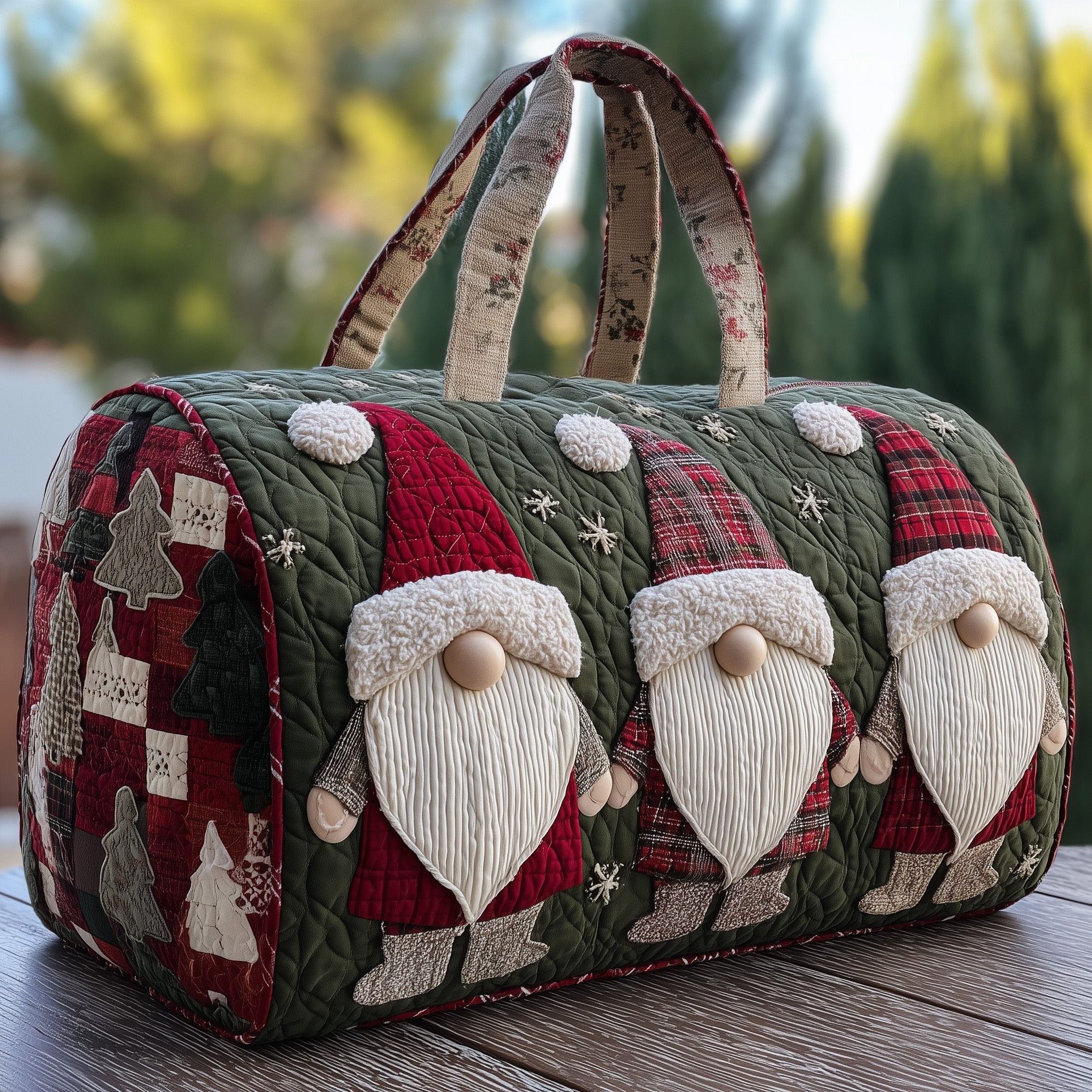Santa Gnome Quilted Duffle Bag GFTONT2854-Comfort & Reliable