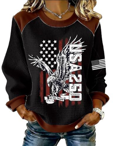 Women's Eagle Print Crewneck Sweatshirt