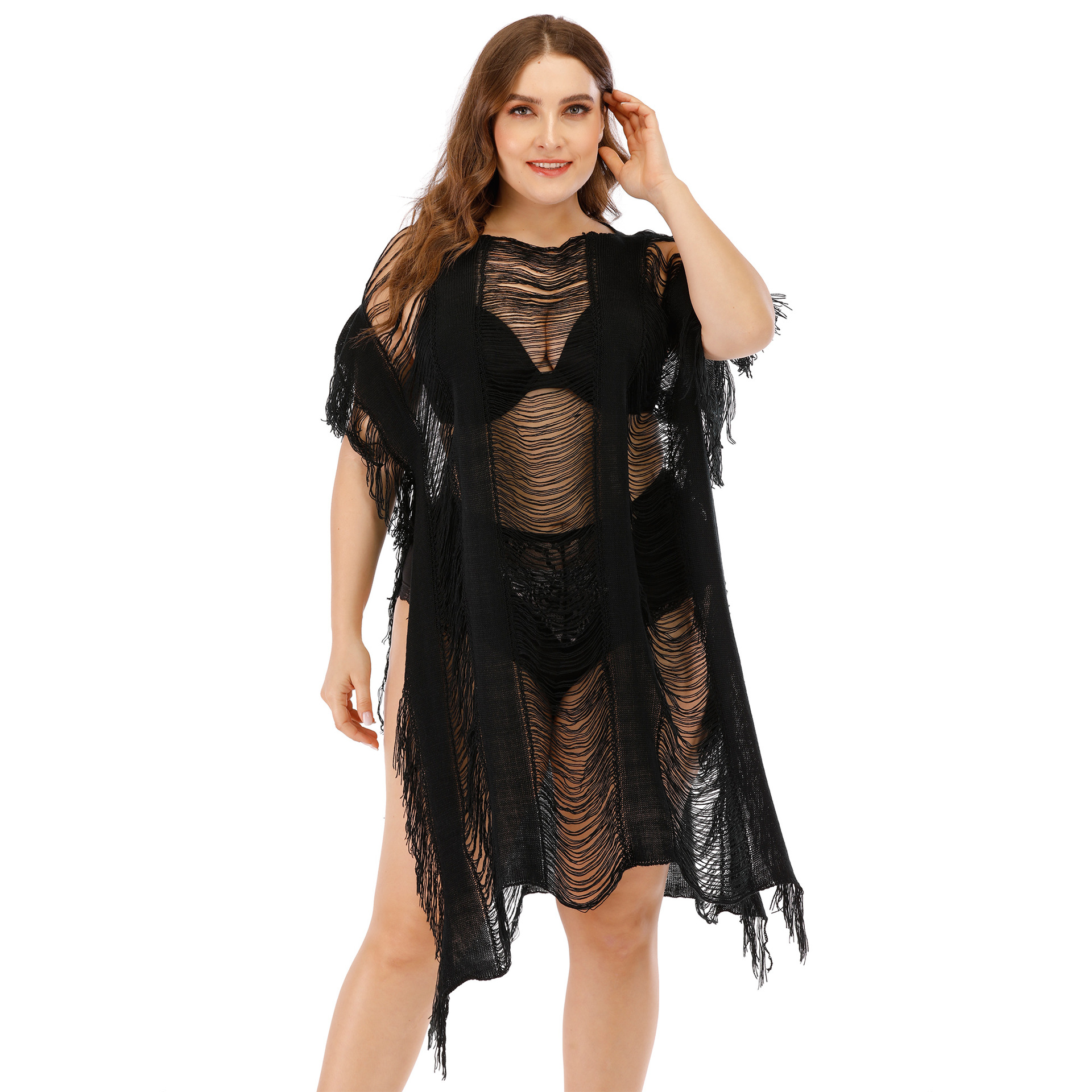 Women's Sexy Cutout Slit Irregular Beach Bikini Cover-Up Dress