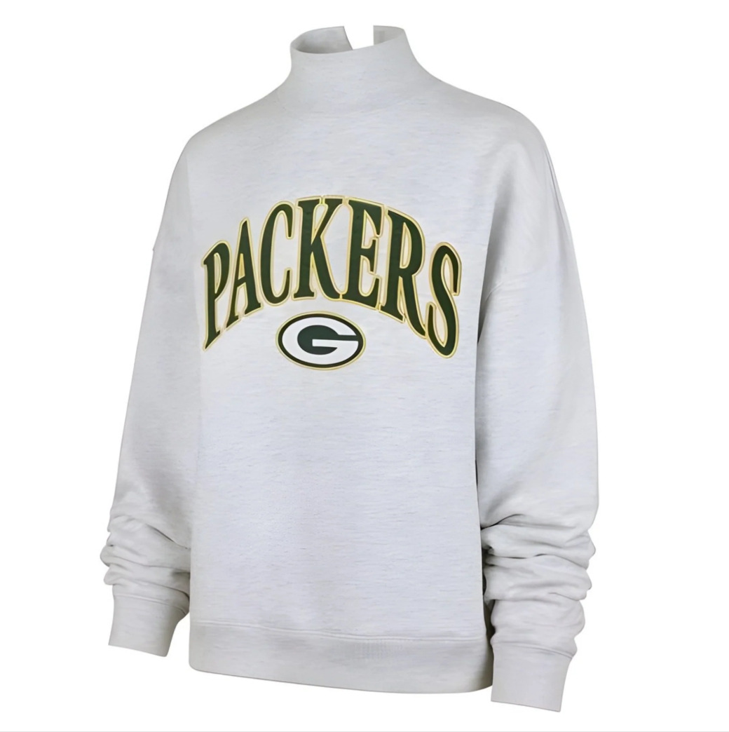 Unisex Embroidered High Neck Long Sleeve Sweatshirt