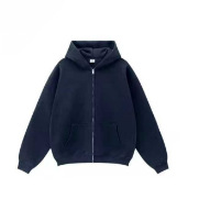 Women's Sequin Back Hooded Zip-Up Sweatshirt Jacket