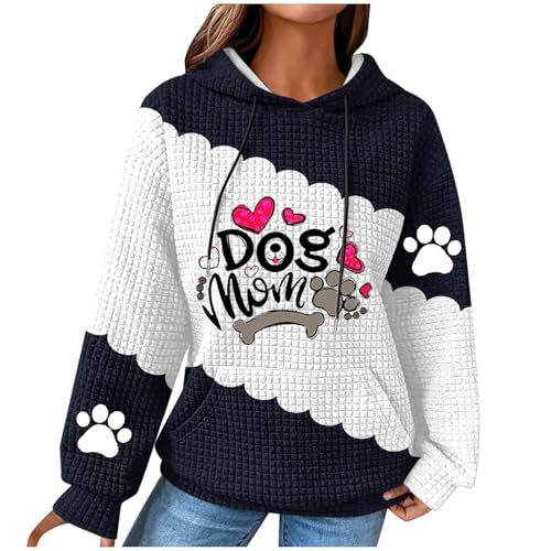 Women's Heart & Cute Dog Paw Print Hoodie