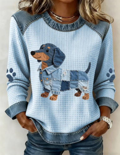Women's Animal Lion Tiger Print Crewneck Sweatshirt