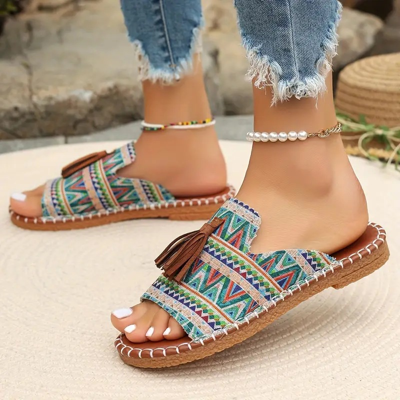 🔥Last Day Promotion 50% OFF - Women's Comfortable Tassel Flat Sandals-Comfort & Reliable