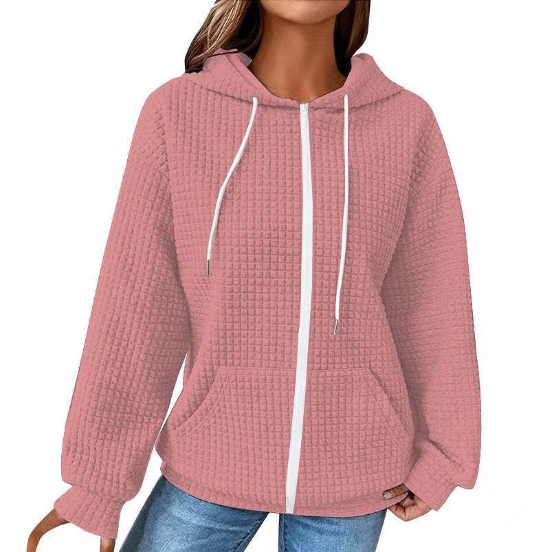 Women's Casual Long Open-Front Hooded Sweatshirt