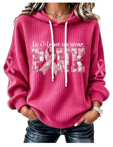 Pink Ribbon Bow Print Women's Sweatshirt
