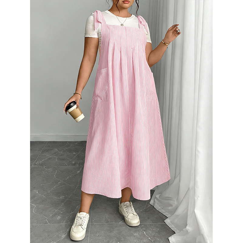 Plus Size Women's Sleeveless Maxi Dress Solid Color Flared