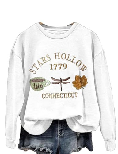 Women's Coffee Dragonfly Maple Leaf Letter Print Crewneck Sweatshirt